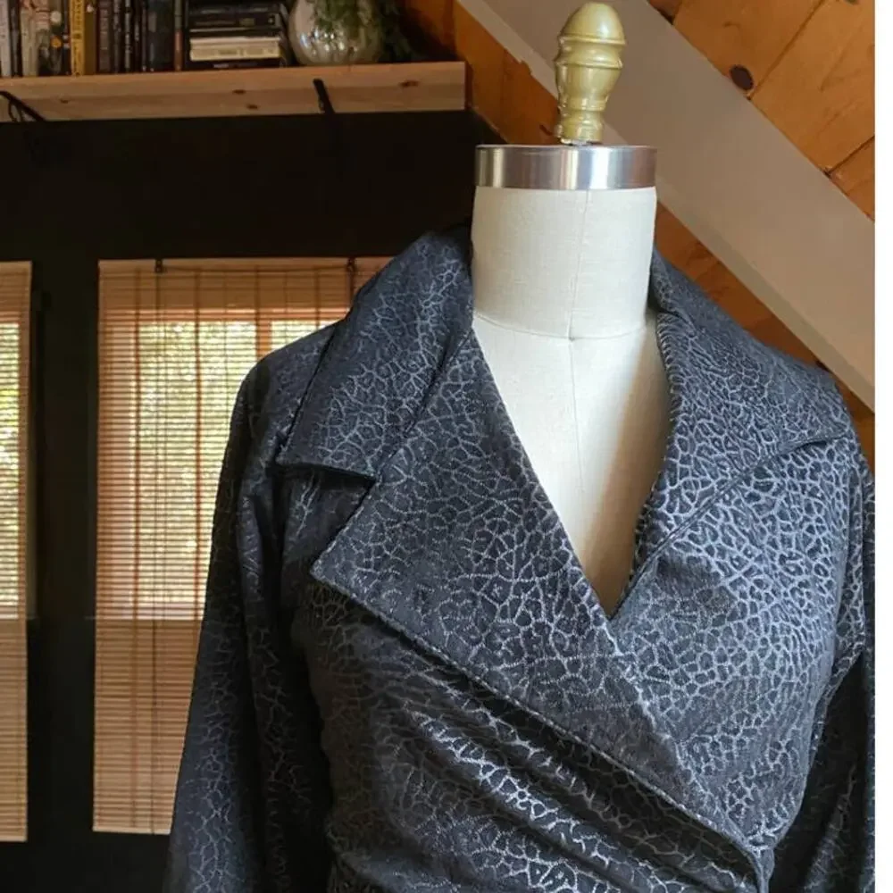 Suede Bomber Jacket Leopard Vintage 80s
